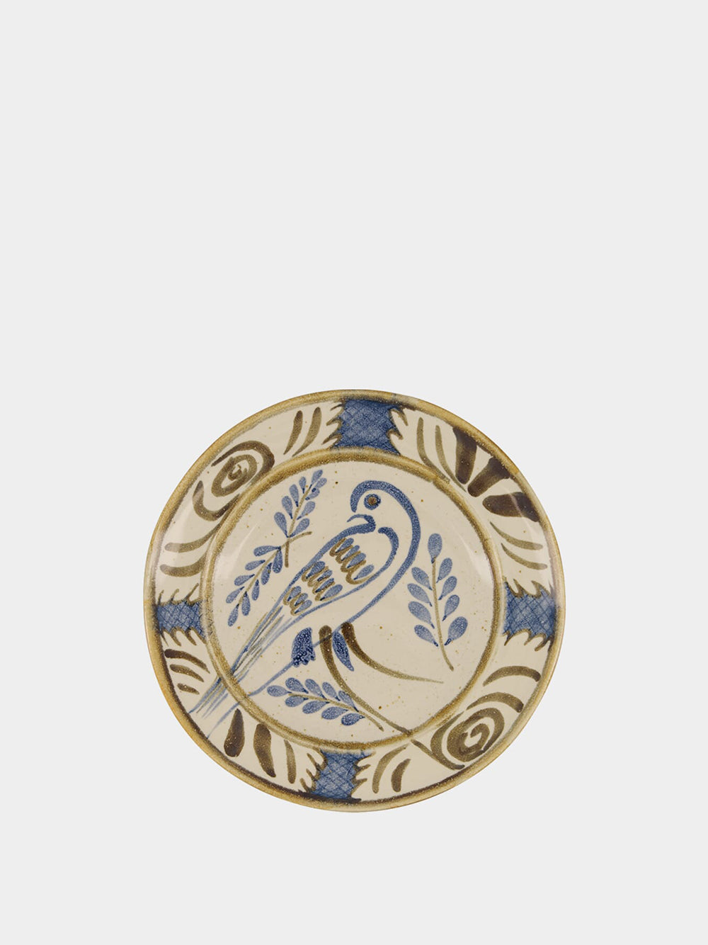 Hand-Painted Lusitano Bird Stoneware Dessert Plate