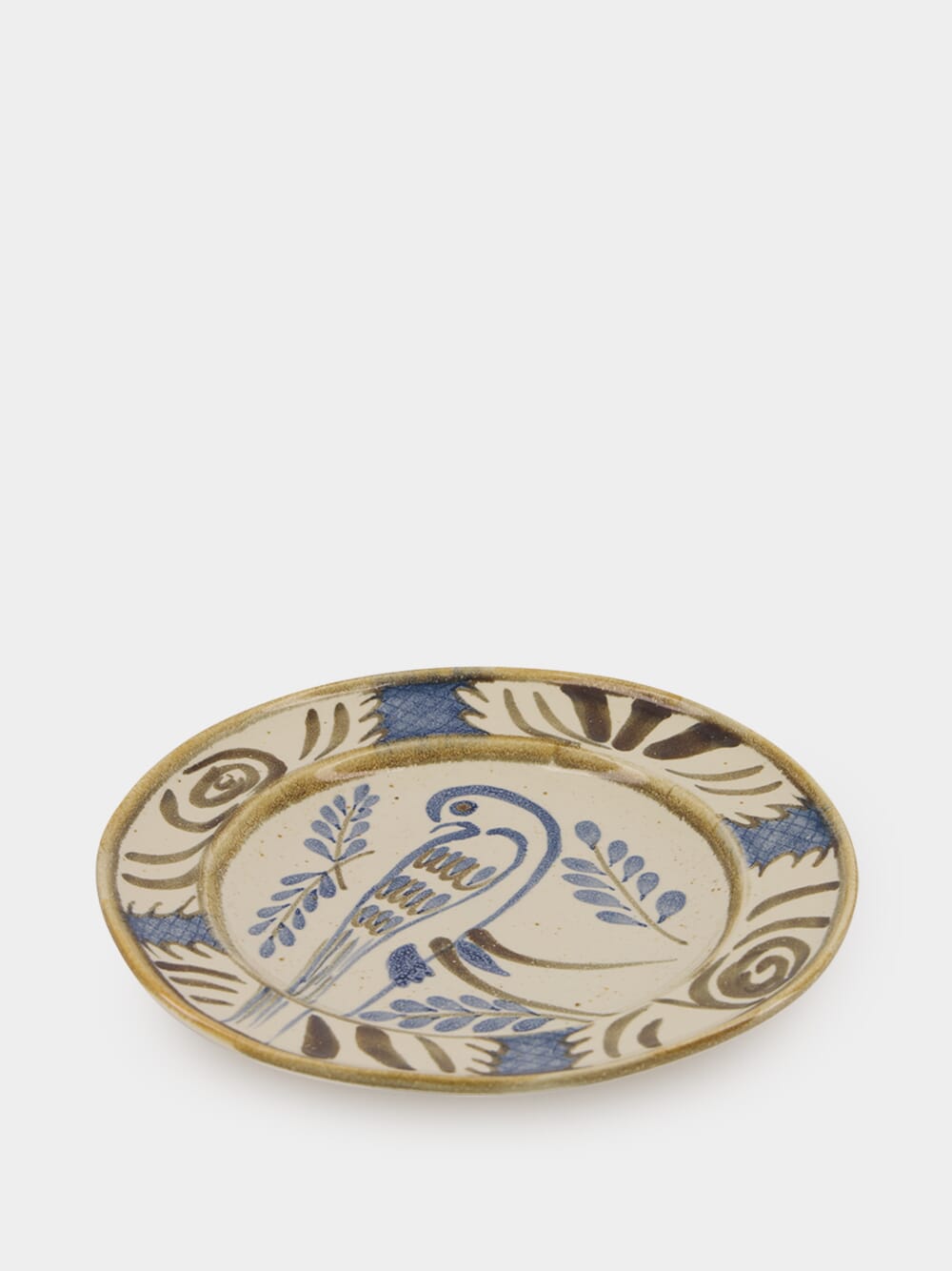 Hand-Painted Lusitano Bird Stoneware Dessert Plate