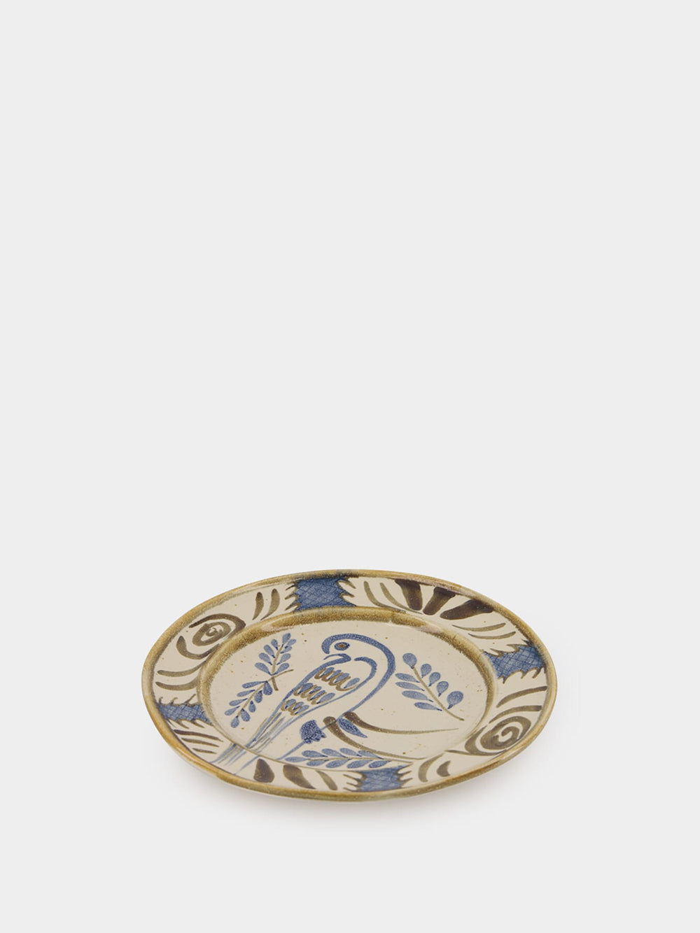 Hand-Painted Lusitano Bird Stoneware Dessert Plate