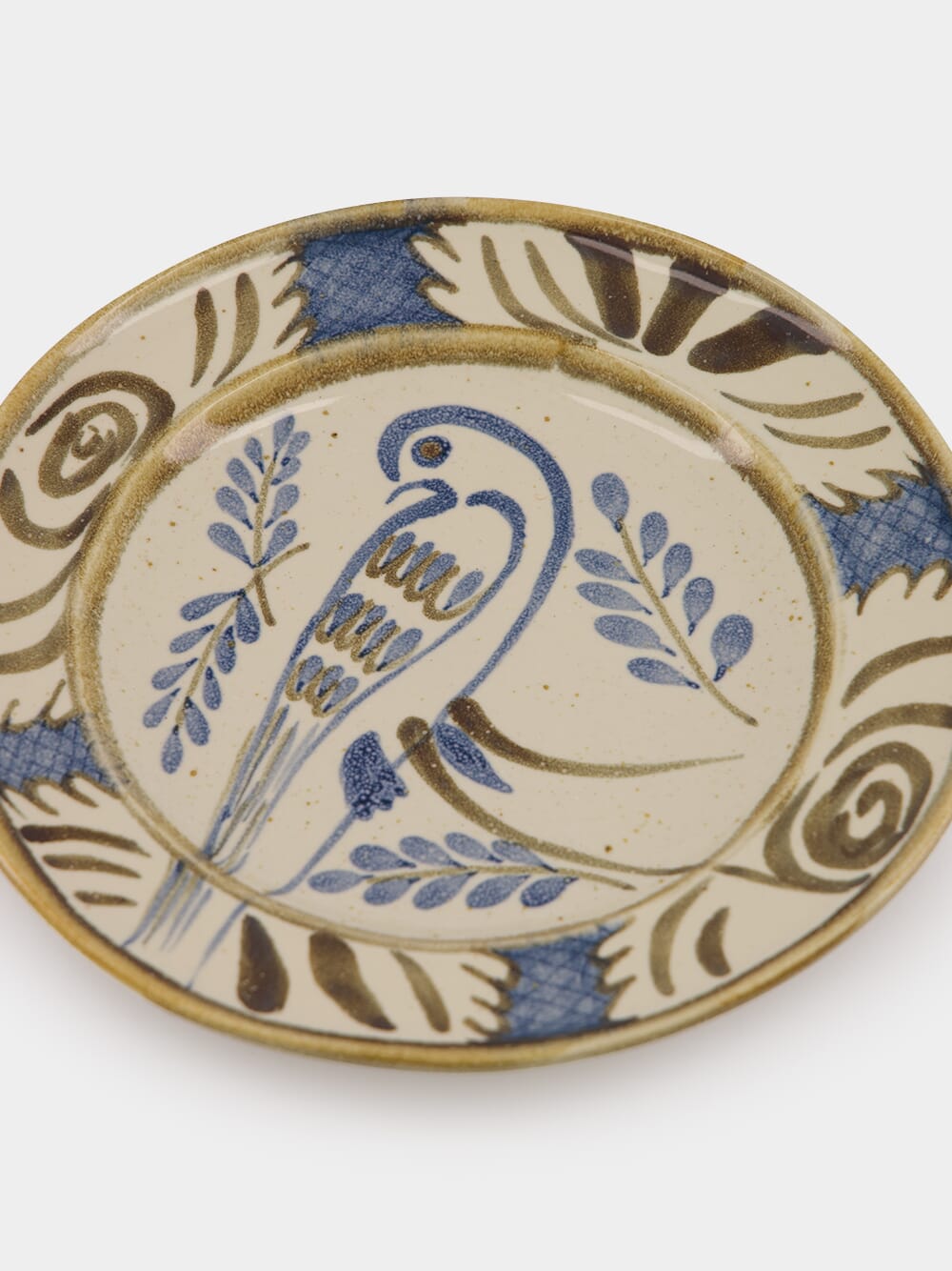 Hand-Painted Lusitano Bird Stoneware Dessert Plate