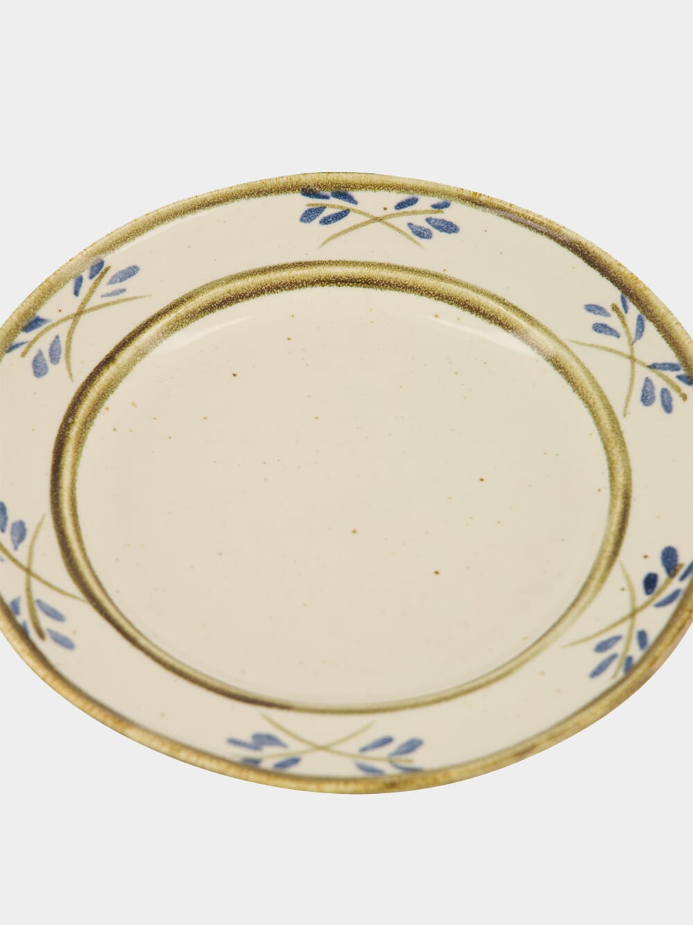 Hand-Painted Lusitano Leaf Stoneware Soup Plate