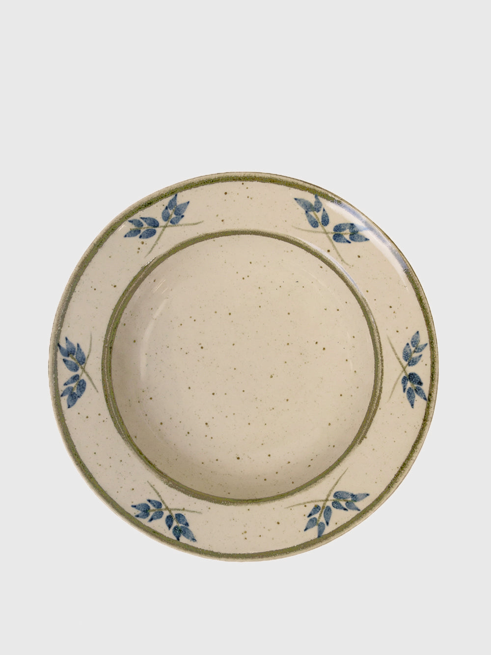 Hand-Painted Lusitano Leaf Stoneware Soup Plate