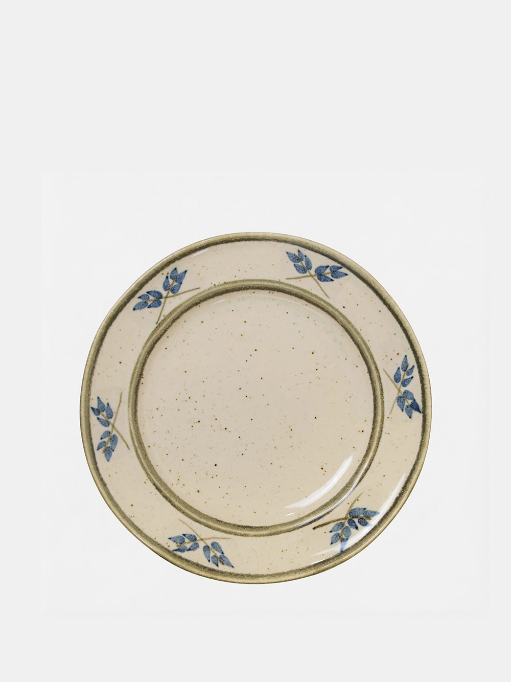 Hand-Painted Lusitano Leaf Stoneware Dessert Plate