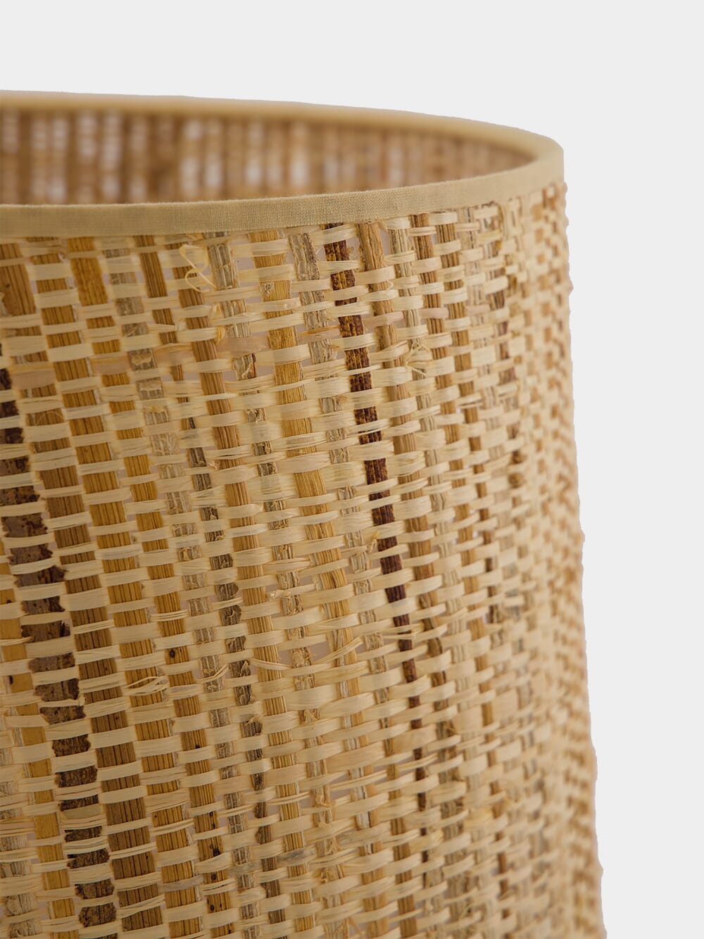 Bambu Natural Vinyl Wicker Effect Abat Jour