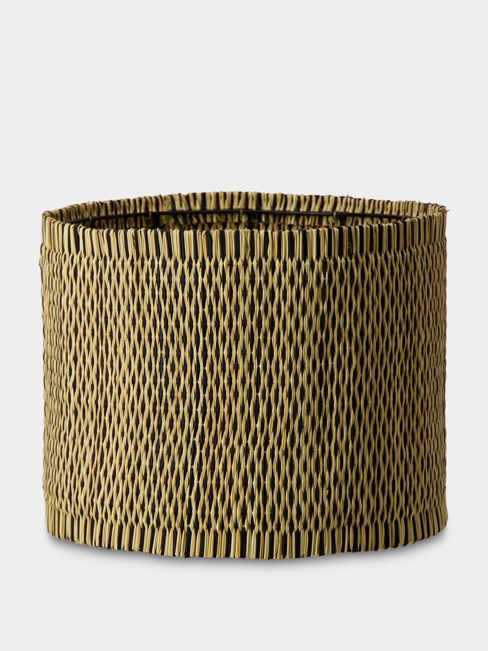 Handmade Coruche Natural and Black Reed Medium Lampshade