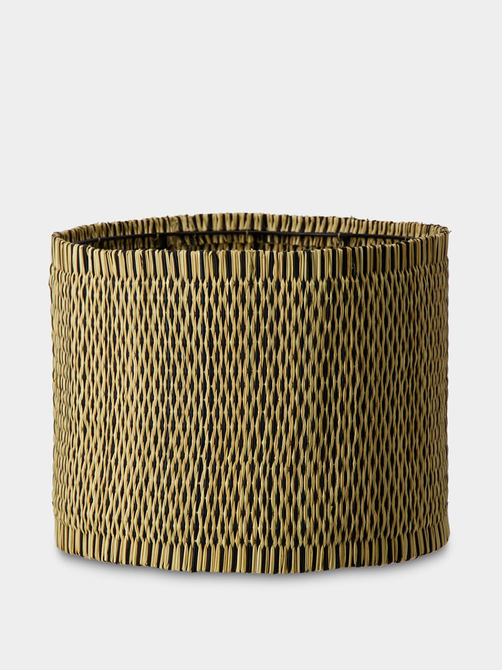 Handmade Coruche Natural and Black Reed Medium Lampshade