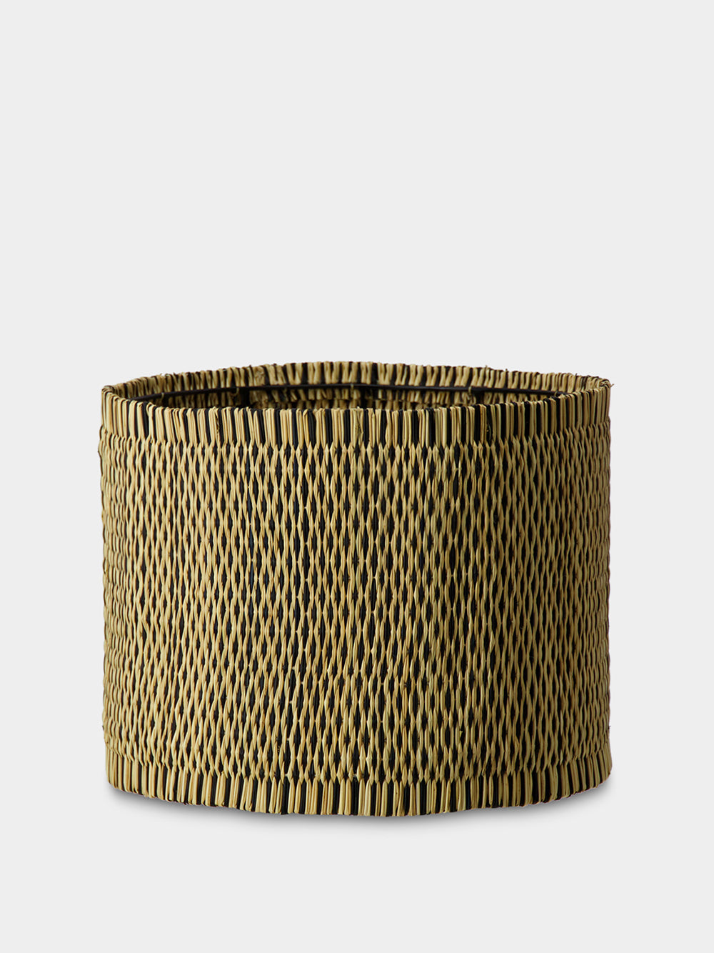 Handmade Coruche Natural and Black Reed Small Lampshade
