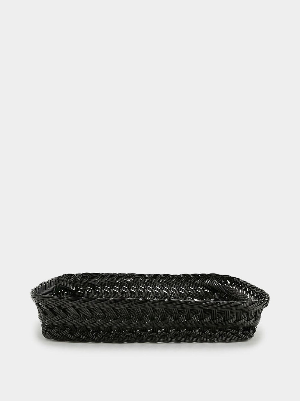 Handmade Vitória Black Wicker Medium Tray
