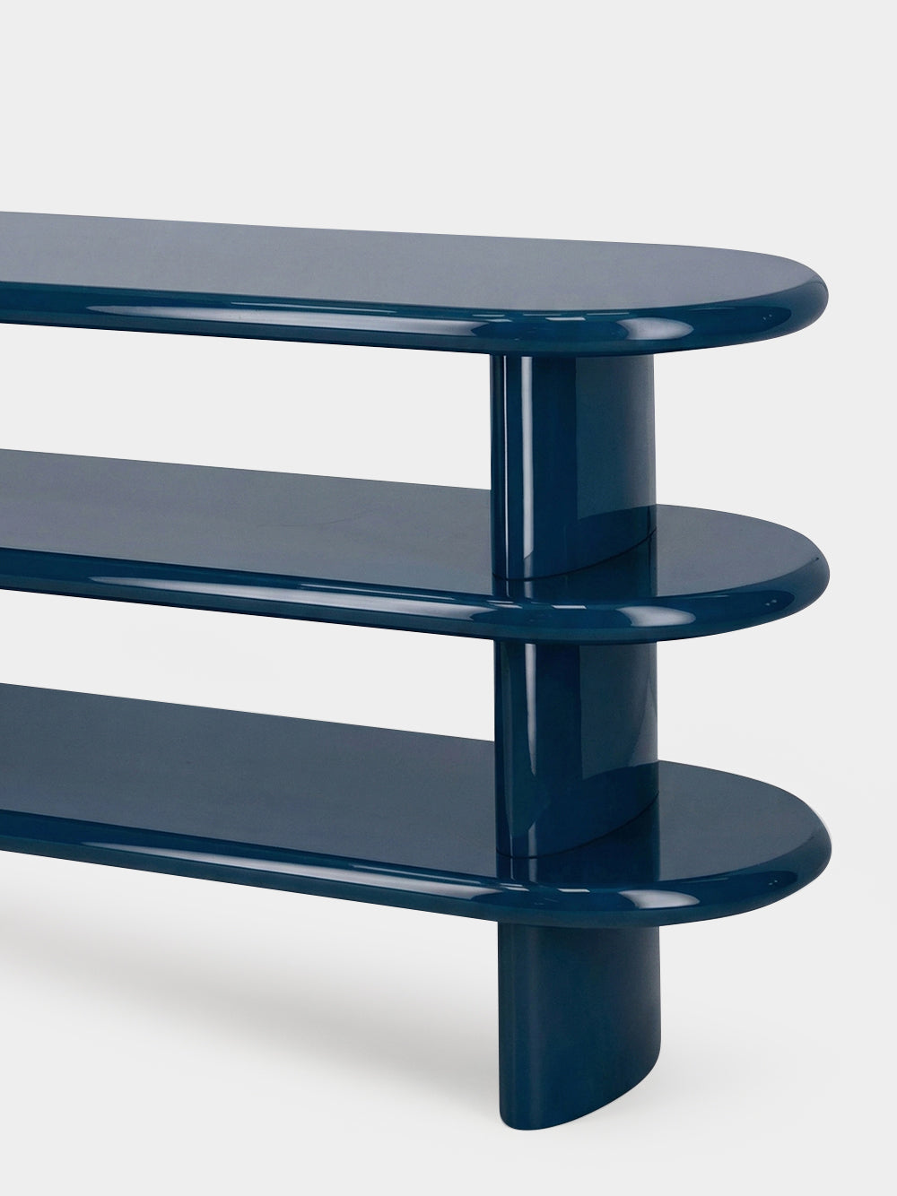 Amendoeira Sideboard Blue Lacquered Wood