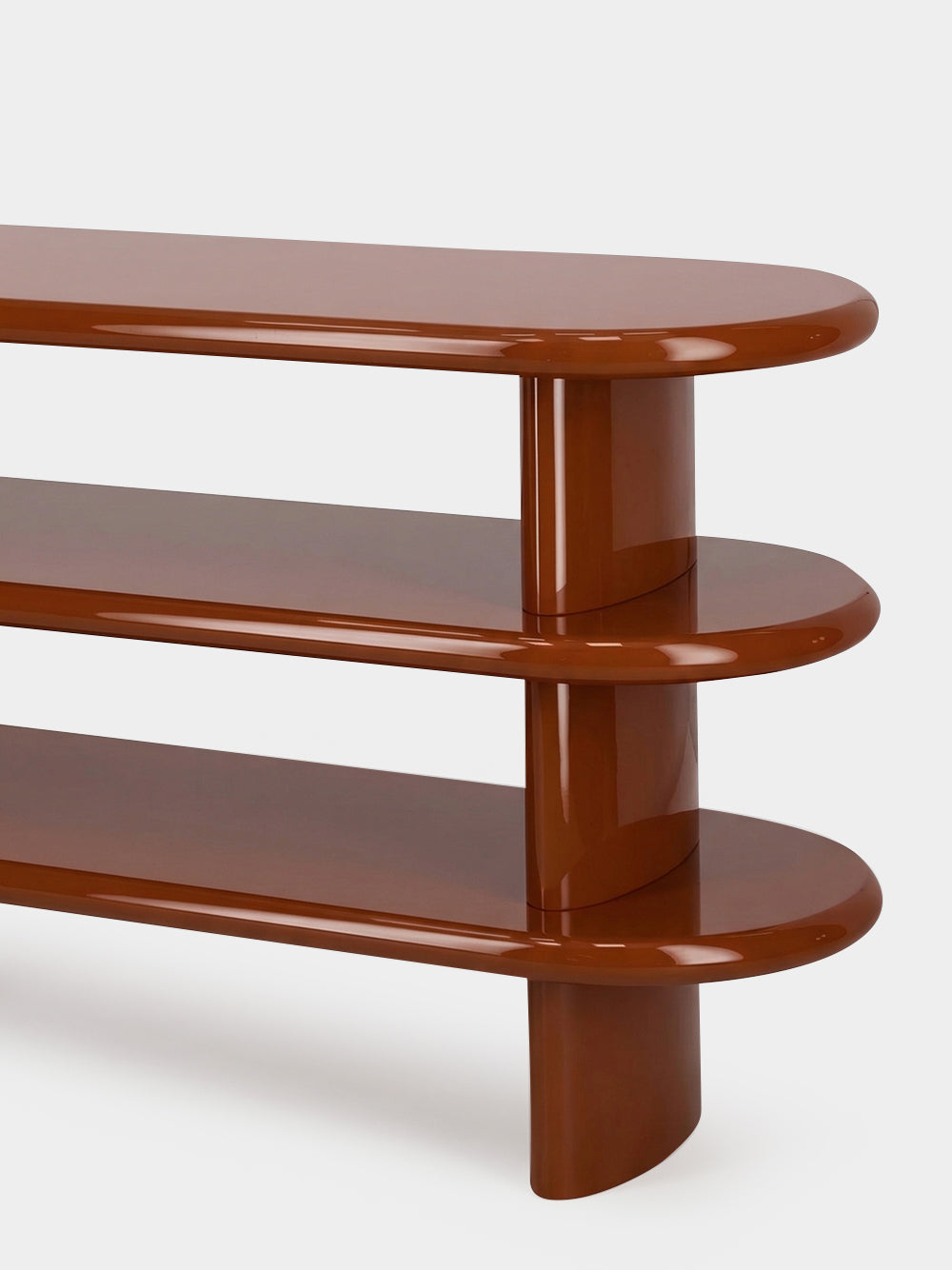 Amendoeira Sideboard Brick Lacquered Wood