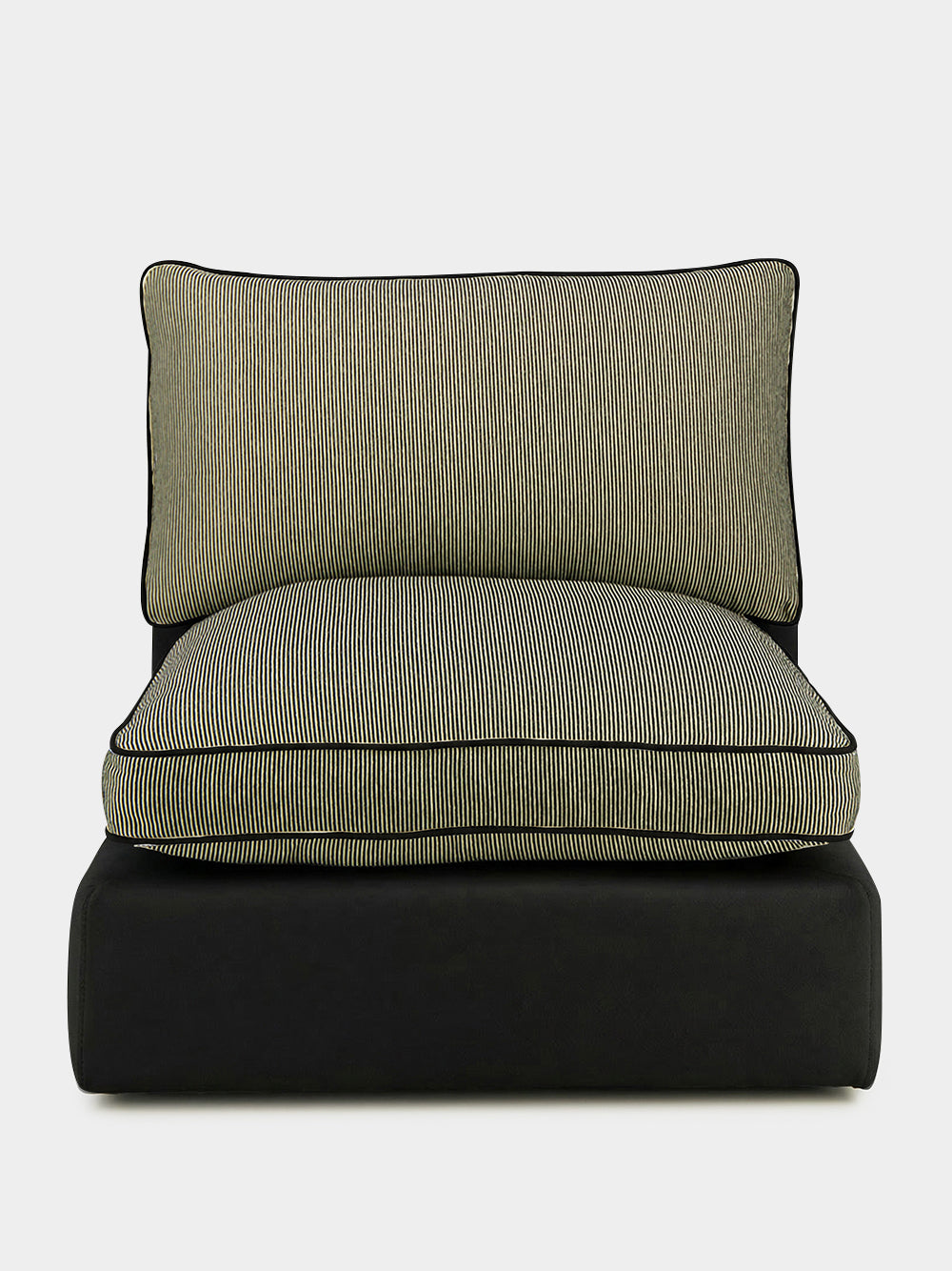 Dinis Black Linen Modular Sofa Central Module