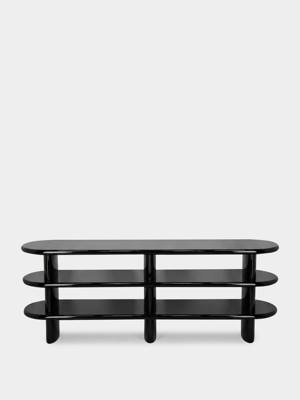 Amendoeira Sideboard Black Lacquered Wood