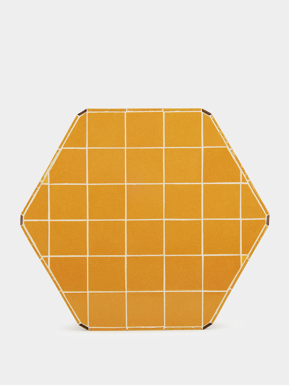 Lisboa Yellow Ceramic Tile and Ash Wood Coffee Table