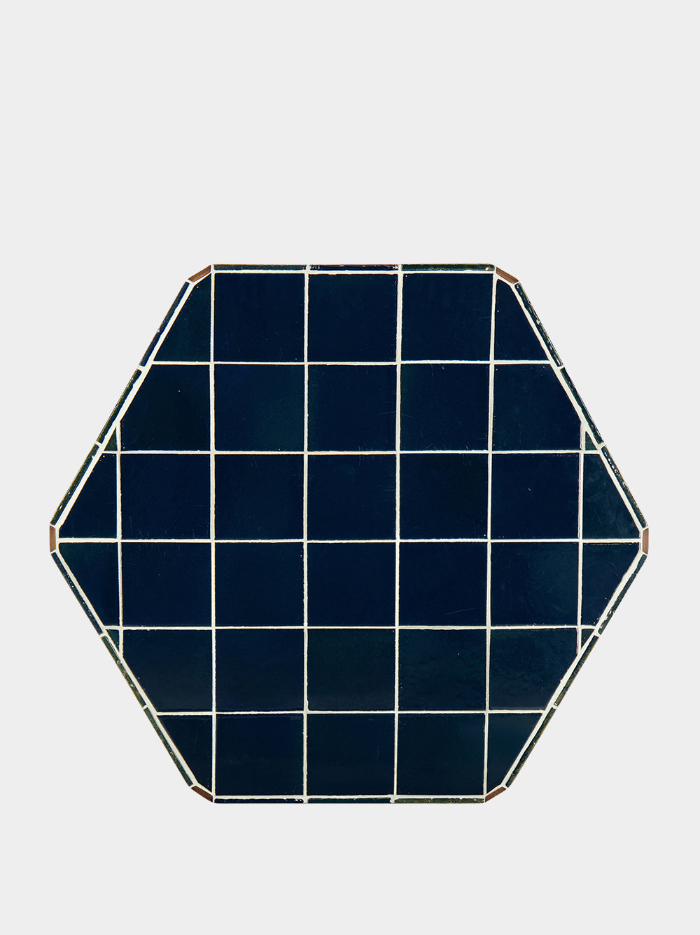 Lisboa Blue Ceramic Tile and Ash Wood Dining Table
