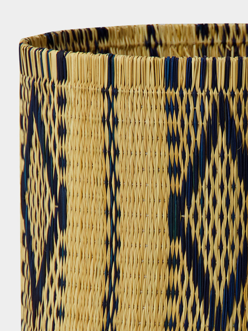 Handmade Coruche Natural and Blue Reed Medium Lampshade