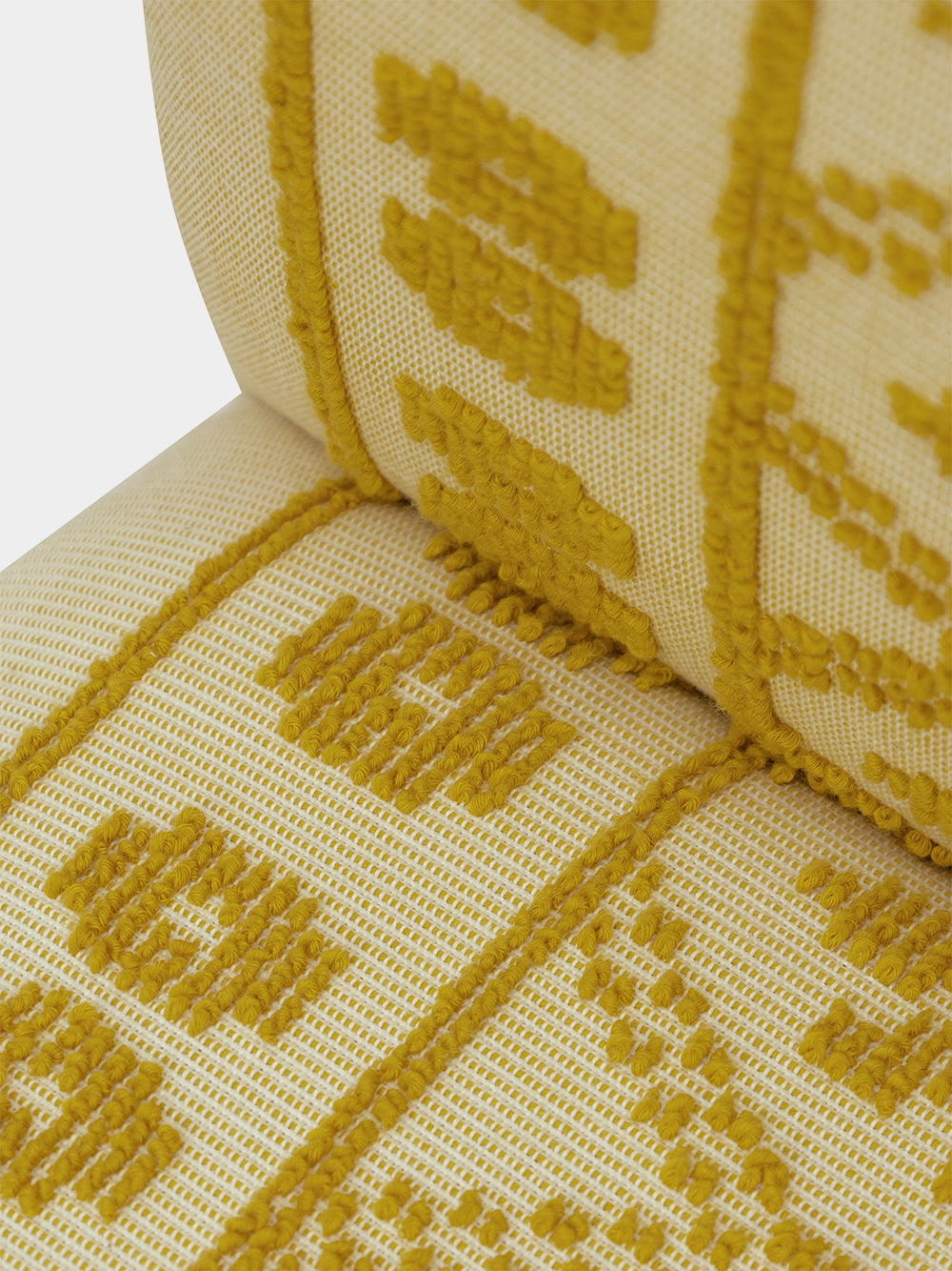 Handmade Inês Yellow Cotton Linen Slipper Chair