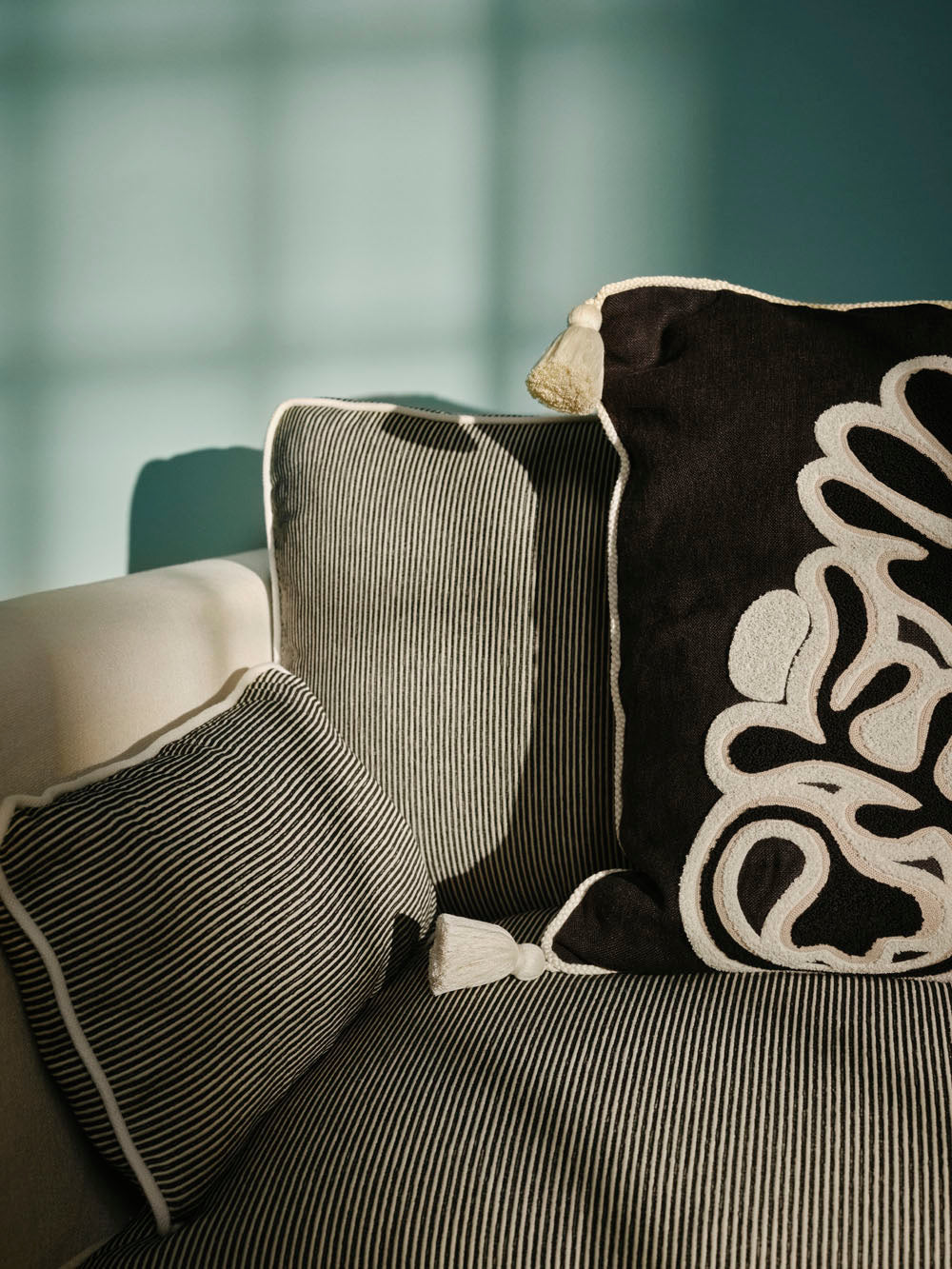 Dinis Ivory Linen Left Arm Module Sofa
