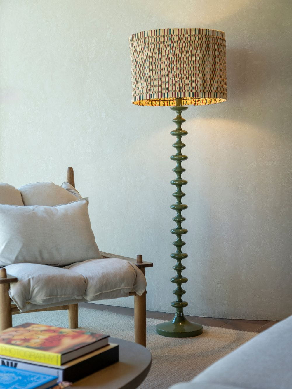 Freixo Green Wood Floor Lamp Base